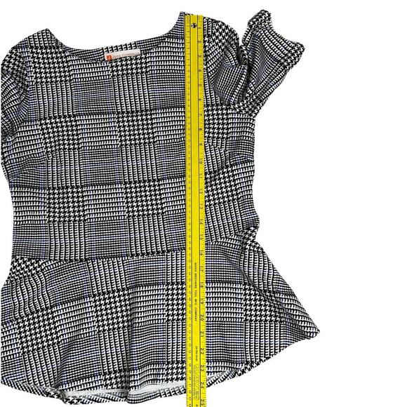 JUDE CONNALLY Glen Plaid Short Sleeve Peplum Top Size S Office Career - Picture 8 of 8